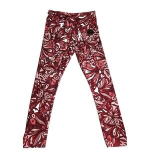 Converse Girls Leggings Activewear Pants in Rose Maroon, Size L-age 12-13 Years